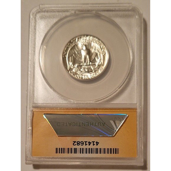 1964 Washington Quarter Proof PF65 ANACS - Picture 2 of 2